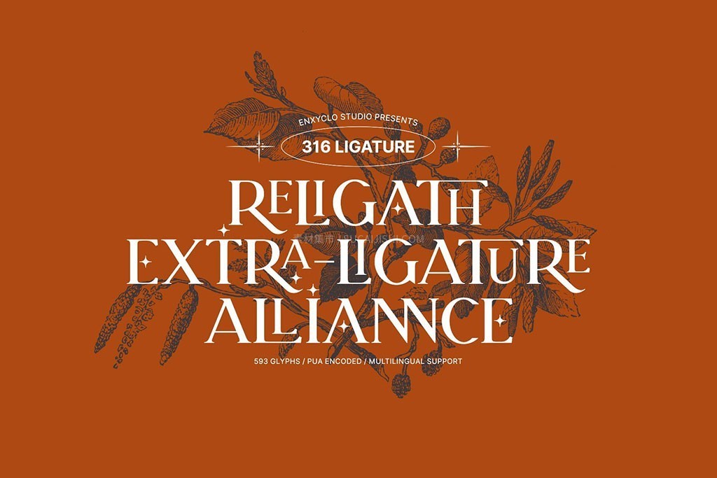 16款现代感英文海报标题字体合集